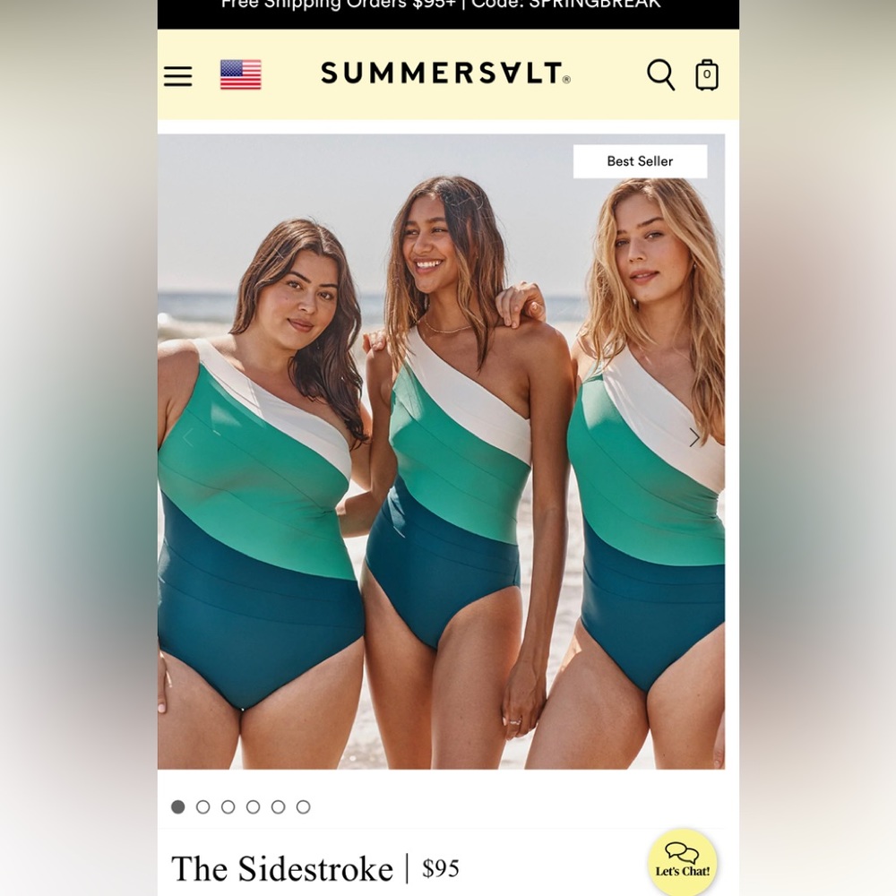 Summersaltone shoulder swim suit